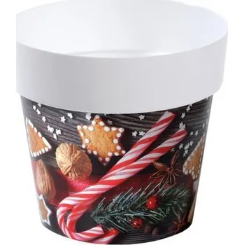 Obal na květináč Obal na květník PERNÍČEK IML plastový d14x13cm