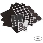 Walteco Sada filcových, EVA podložek a tlumičů dvířek, černá, 99 ks