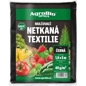 Mulčovací textilie Černá netkaná textilie Basic 40 g/m2