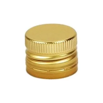 Hliníkové víčko na lahev ZLATÉ 31,5 x 18 mm s garančním kroužkem | Zavarovacisklo.cz Počet kusů v balení: 1