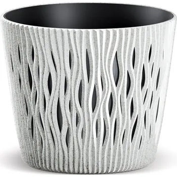 Květináč SCANDY ECO bílý, varianta 15,8 cm