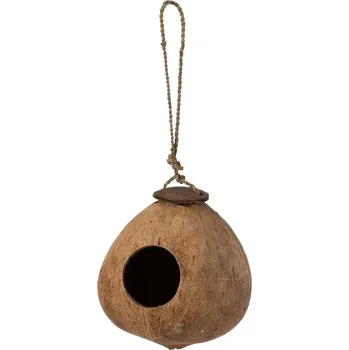 Hnízdní budka Závěsná ptačí budka kokosový ořech - 14*14*27 cm