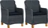 vidaXL Zahradní židle s poduškami 313315 2 ks tmavě šedé