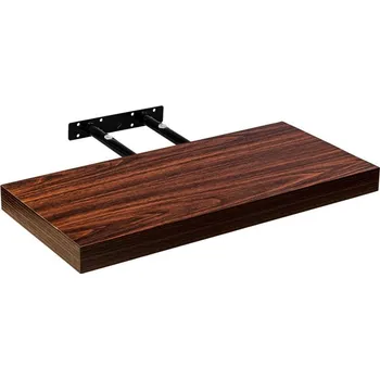 police Stilista Nástěnná police, tmavé dřevo, 110 cm