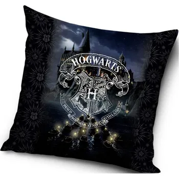 Dekorativní polštářek Carbotex • Polštář Harry Potter - motiv erb Hogwarts - 40 x 40 cm