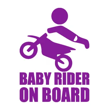 Polep vozidla SAMOLEPKA Baby rider on board levá (14 - fialová) NA AUTO, NÁLEPKA, FÓLIE, POLEP, TUNING, VLASTNÍ TEXT, TISK, AUTOSAMOLEPKY.cz, POLEPY, OBRÁZEK, LOGO, SAMOLEPKY