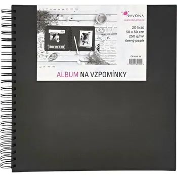 Fotoalbum Davona Album kroužkové černé (250g/m2, 20 listů) 30×30cm