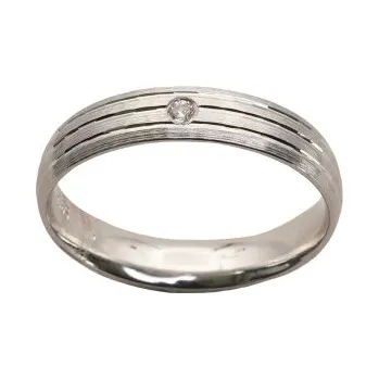 Prsten Stříbrný snubní prsten