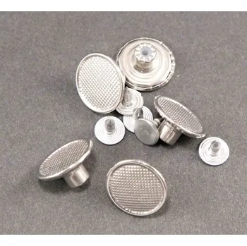 Knoflík Narážecí knoflík - průměr 1,6 cm - stříbrná