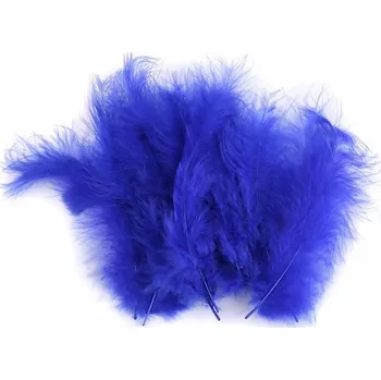 Pštrosí peří barvené - modrá