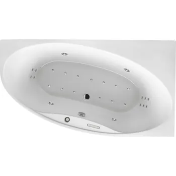 Vana Santech plus SANTECH masážní vana Lagoon Fitnes 200, 180x100 cm, automatický dohřev vody a automatický proplach Clean zdarma Varianta: Pravá