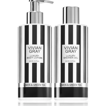 Kosmetická sada Vivian Gray Lemon & Green Tea luxusní sprchový gel 250 ml + intenzivní tělové mléko 250 ml kosmetická sada