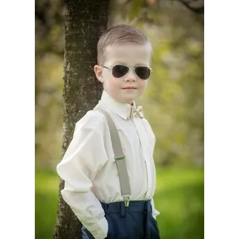 Chlapecká košile Chlapecká společenská košile Avantgard s krytou légou smetanová Velikost: 152, Barva: smetanová