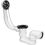 Plast Brno sifon vanový DN40 6/4" EV10040 s nerez. mřížkou s přepadem