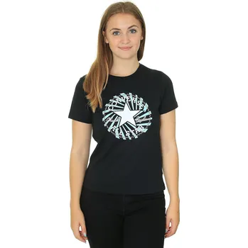 Dámské tričko tričko Converse Chuck Patch Exploded Graphic/10024032 - A01/Converse Black S