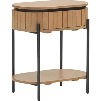 Noční stolek Dřevěný noční stolek Kave Home Licia 55 x 56 cm