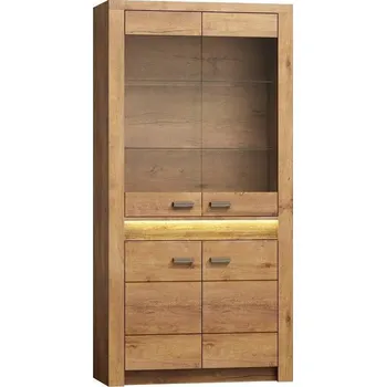 Obývací stěna Vitrína Indianapolis I-3 JASAN SVĚTLÝ 96 cm