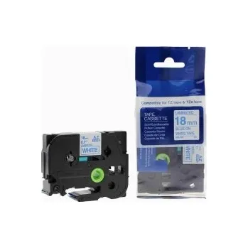 Pásek do tiskárny Kompatibilní páska s Brother TZ-243 / TZe-243 18mm x 8m, modrý tisk / bílý podklad