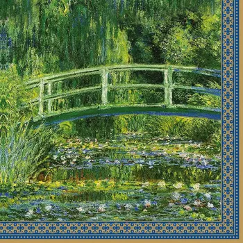 Papírový ubrousek Easy Life, Itálie Easy Life - Papírový ubrousek Claude Monet, Water Lilies And The Japanese Bridge - 20 ks