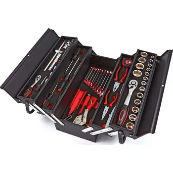 Sada nářadí Přenosný otevírací box s nářadím v pěnovém zásobníku, 85 dílů, 11 kg (TrueTech)