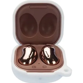 Příslušenství pro reproduktor AlzaGuard Premium Silicone Case pro Samsung Galaxy Buds Live / Pro / FE / 2 / 2 Pro bílé