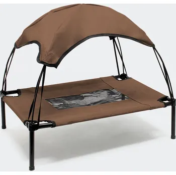 Pelíšek pro psa Přenosné lůžko pro domácí zvířata 91 x 76 x 80 cm, „L” do 35 kg (Barva: Hnědá)