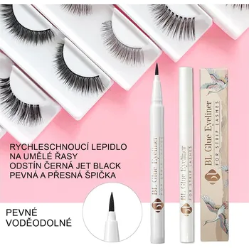 Umělé řasy BL LASHES SET UMĚLÝCH ŘAS + LEPIDLO A OČNÍ LINKA 2 V 1