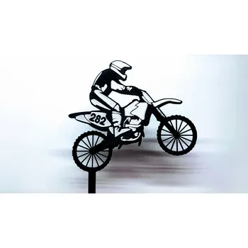 Dortová svíčka Zápich - Motocross - Motokrossový jezdec #2 (možnost jména, věku)