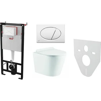 Alcaplast AM101/1120 Sádromodul komplet do sádrokartonu se závěsným WC RIMLESS Ovale Basso