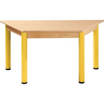 Jídelní stůl Stůl trapézový 120 x 60 cm / kovové nohy s rektifikační patkou výška 46 cm