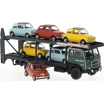 autíčko BREKINA FIAT 642 AUTOTRANSPORTER WITH 6 FIAT 500 58482