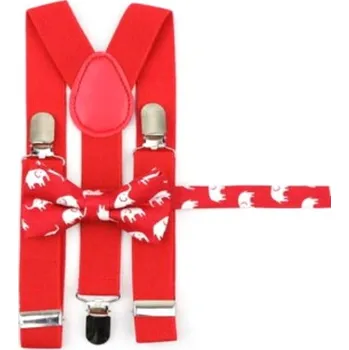 Motýlek Amparo Miranda® Dětský set motýlek a kšandy H003 Red