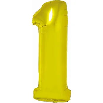 Fóliový balónek číslo 0-9, zlatý, SMART, 76 cm