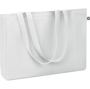 Plátěná recyklovaná taška Respect coloured, bílá