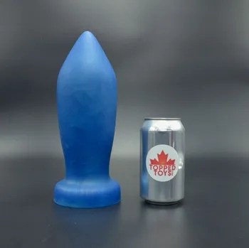 Anální kolík Topped Toys Deep Space 110 Blue Steel, prémiový silikonový anální kolík 25 x 8,9 cm