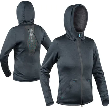 Jezdecká bezpečnostní vesta Ochrana páteře/bunda 2v1 Komperdell s kapucí, dámská, grey/blue S