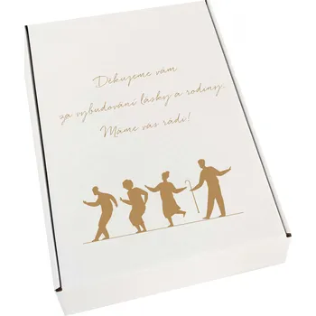 Dárková krabička Dárkové balení RODINA Text: Vlastní text, Velikost krabičky: A4