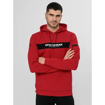 Pánská mikina 4F H4L22-BLM015 DARK RED Pánská mikina US XXL
