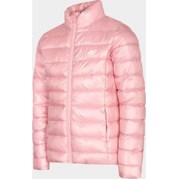 Dívčí bunda 4F HJL22-JKUDP001 LIGHT PINK MELANGE Dětská bunda EU 152