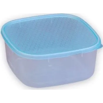 Dóza na potraviny box 0,90l hranatý s měrkou, 14,5x14,5x7cm, plast