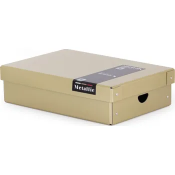 úložný prostor na hračky Krabice lamino malá - Metallic zlatá - 35,5 x 24 x 9 cm - 7-050