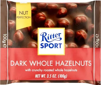 Čokoláda Ritter Sport Dark Whole Hazelnuts hořká 50 % 100 g