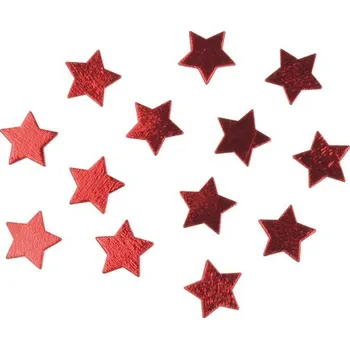 Vánoce Hvězdičky dřevěné červené 3,5cm, 12 ks