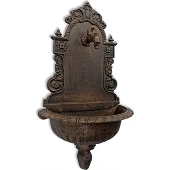 Zahradní Umyvadlo LITINOVÉ s kohoutkem, měděná patina/světlá