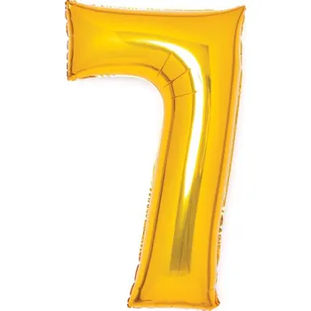 Balónek Balónek fóliový narozeniny číslo 7 zlatý 66 cm Amscan 9913212