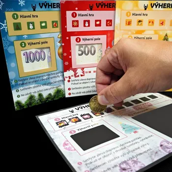 Vak na peníze Vánoční stírací los - jak originálně a vtipně darovat peníze