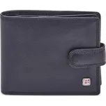 Černá kožená peněženka Nordee GW-11 s upínkou + RFID