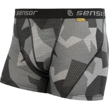 SENSOR MERINO IMPRESS pánské trenky černá/camo Velikost: M