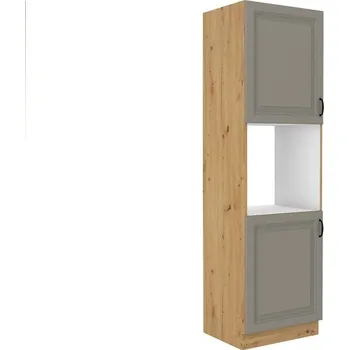 Šatní skříň Vysoká skříň na vestavnou troubu STILLO SVĚTLE ŠEDÁ / ARTISAN 60 DP-210 2F