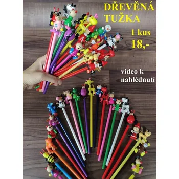 Dřevěná hračka DŘEVĚNÁ TUŽKA - zvířátka - KLUČIČÍ